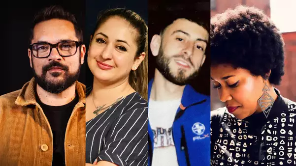 Composite image of headshots of speakers: Keith Saha, Mahboobeh Rajabi, Jardel Rodriques and Keisha Thompson (left to right)