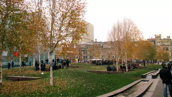 Cathedral Gardens in Manchester city centre