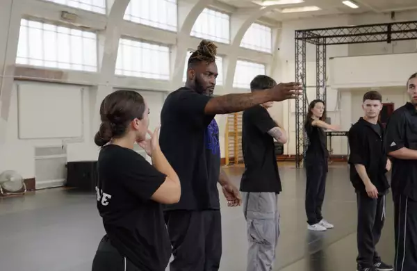 Still from a rehearsal video