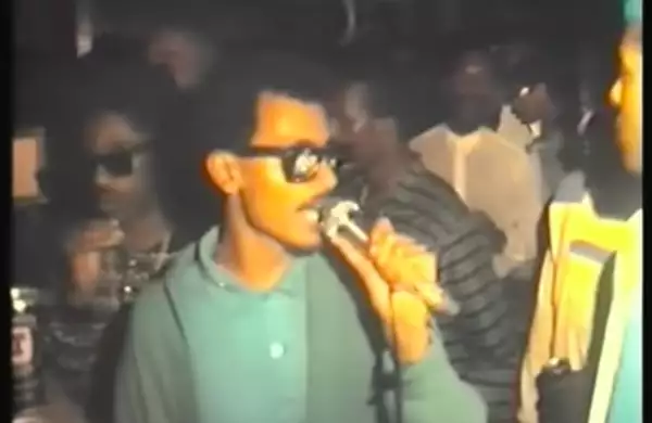 A still from Mastermind Roadshow with performance by Foot Patrol - Moss Side, Manchester 1986